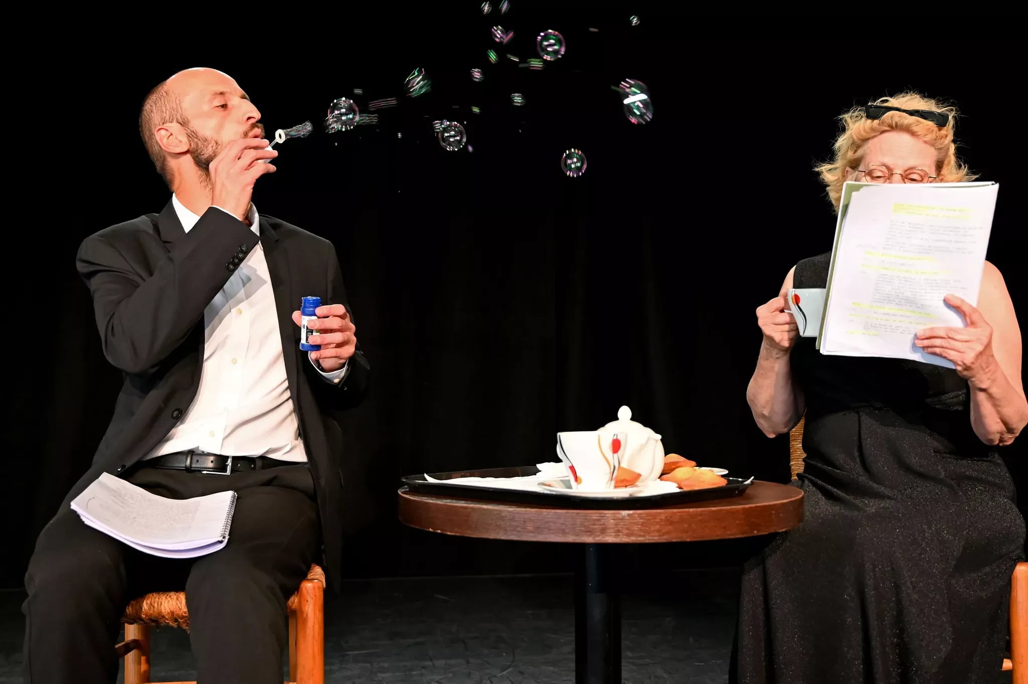 Lezing van de voorstelling Pâte Molle (Nederlandse titel: "Derf") van Sophie Kassies, naar het Frans vertaald door: Mike Sens, regie: Pascale Henry © Boris Didym